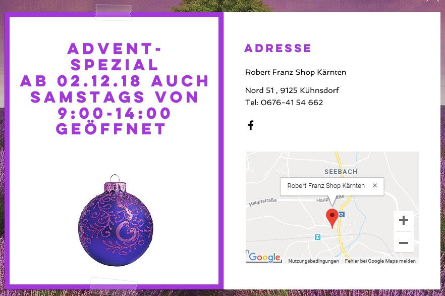 Beitragsbild: Robert Franz Shop Kärnten - Wir schenken Ihnen zu Weihnachten Zeit und sind für Sie persönlich da