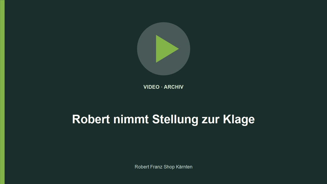Video: Robert nimmt Stellung zur Klage