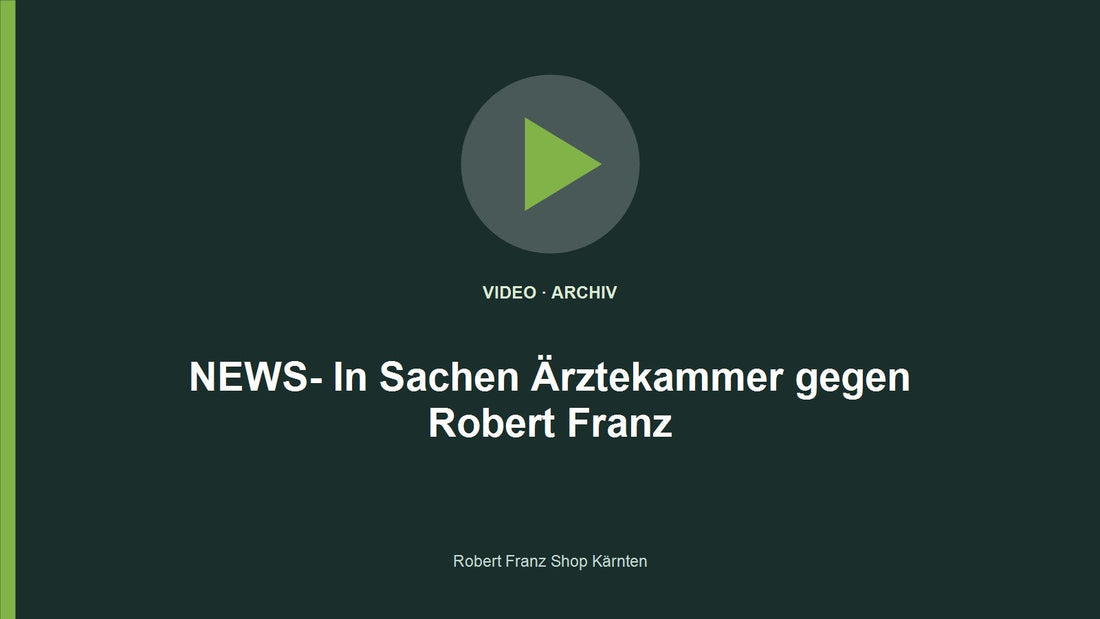 Video: NEWS- In Sachen Ärztekammer gegen Robert Franz